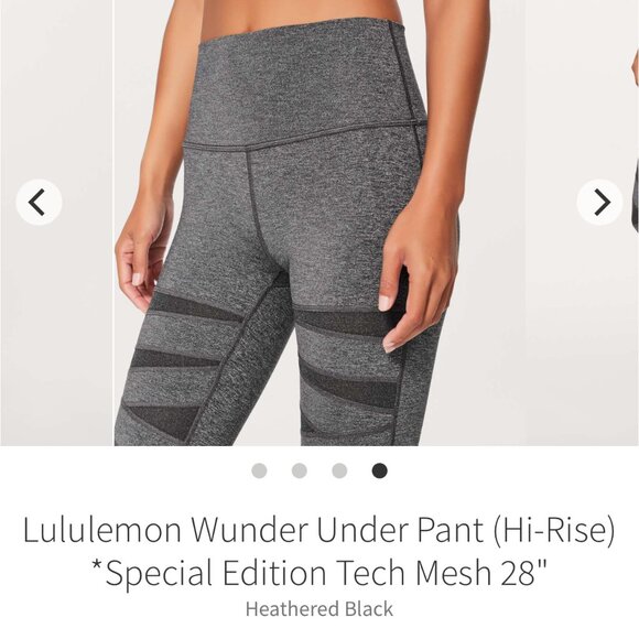 lululemon Pants - Lululemon Wunder Under Pant (Hi-Rise) *Special Edition Tech Mesh 28" size 4